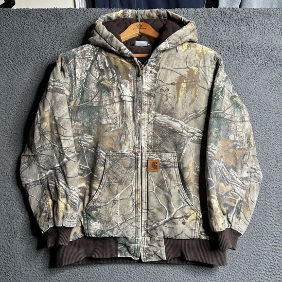 Vintage Carhartt Realtree Camo Jacket Youth L 14 /16 Quilt Lined - Picture 1 of 14